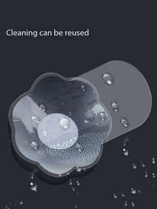 6 片装硅胶透明胸贴，隐形无缝，防突出点聚拢，上部支撑，防下垂，硅胶乳房提升乳贴，适用于女士婚纱吊带 - 彩色 - 查看 3