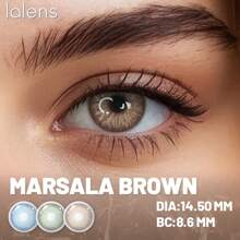 Lentes de contacto de color marrón Lalens de 2 piezas, maquillaje de ojos, lentes de contacto de color natural agrandador suave, lentes de contacto de color cosméticos suaves con duración de medio año
