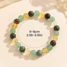 Vibe Green Jade Bracelet - Healing Wealth Bracelet - Jade Beaded Bracelet Women Men - Bring Good Luck Prosperity And Emotional Balance - Adjustable Size - 財富 - 查看 5