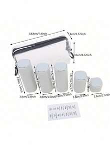 Multiple Colors Portable Soft Touch Cream Travel Dispenser Bottles Set For Lotion, Cleanser, Shampoo Back To School - Multicolor - View 5