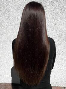 直发夹式真人发片，5 个夹子一体式巴西雷米真人发片深棕色 2# 颜色接发 - Dark Brown - 查看 5