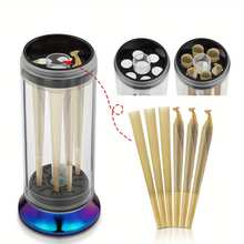 Multifunctional 3- In-1 Tobacco Herb Grinder Cone Hand Crank Loader Rolling Machine  Joint Roller Grinding Flower Buds Filling Storage All In One, Multifunctional Smoking Accessories - Rainbow - View 7