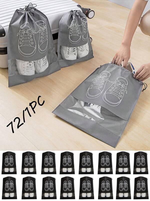 100/50/20/1pc Disposable Non-Woven Anti-Yellow Bag Solid Color Shoe Bag Grey Non-Woven Fabric Dustproof Shoe Covers Shoe Storage Bags Moisture-Proof Travel Shoe Packing Shoe Bags Home Shoe Cover Bag Minimalist Grey Drawstring Dust-Proof Travel Shoe Bag For Travel Dust-Proof Drawstring Shoes Accessories Shoes Storage Shoes Box Shoes Organizer Shoes Bag Room Stuff Shoes Storage Bag For Home Travel Grey Shoes Dust-Proof Cover