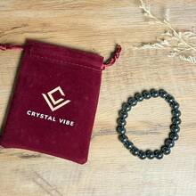 Vibe Green Jade Bracelet - Healing Wealth Bracelet - Jade Beaded Bracelet Women Men - Bring Good Luck Prosperity And Emotional Balance - Adjustable Size - 赤鐵礦 - 查看 2