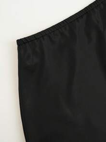 Elegant Vacation Casual Solid Color Skirt - Black - View 9