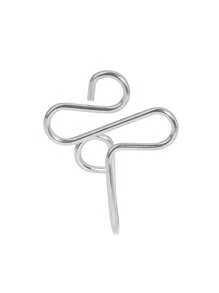 1pc Bohemian Stainless Steel Nose Hoop, Adjustable Size Multi-Color Butterfly & Circle Fake Nose Ring/Clip