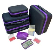 120 Grids DIY Diamond Painting Beads Storage Box Kit Large Capacity Set With Accessories Mosaic Storage Bag, Diamond Embroidery Mosaic Handicraft Tool Set