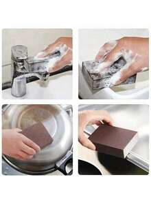 12pcs Diamond Sponge Scrubber, Diamond Sponge Magic Scrubber, Scrubbing And Cleaning Tool For Pots And Pans, Removing Black Dirt And Stains On Stainless Steel Cookware, Diamond Sponge Scrubber, Diamond Sponge Magic Scrubber, Scrubbing And Cleaning Tool For Pots And Pans, Removing Black Dirt And Stains On Stainless Steel Cookware, Kitchen Magic Diamond Sponge - Nano Cleaning Miracle For Dishware Etc., Manual, No Battery Required (Random Color/Style)