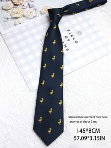 1pc Unisex Animal Pattern Polyester Necktie, Workplace AccessoryMen Necktie - Multicolor - View 11