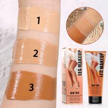 腿部彩妆防水柔滑腿部提升腿部光泽有效遮盖腿部和身体疤痕无瑕美腿持久身体底妆均匀肤色美腿霜 - Net: 100ml - 查看 6