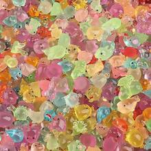 Świecące w ciemności żywiczne miniaturowe zwierzęta, świecąca kaczka, delfin, żaba, królik, żółw miniaturowe rzeźby, nie wymaga prądu, nadaje się do ogrodu, na imprezę, do mikro krajobrazu, akwarium, dekoracji