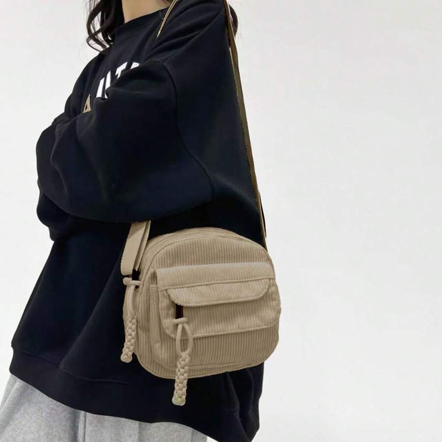 Unisex Waterproof Crossbody Shoulder Bag - 卡其色 - 查看 1