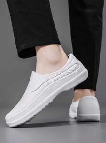 New Waterproof Food Service Shoes, Outdoor Slip-Resistant Work Shoes, Lightweight, Slip-On, Rainy Day Shoes