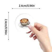 500Pcs Coffee Sticker Roll Food Stickers Tea Stickers Dessert Stickers Coffee Cup Stickers Cooking Stickers Coffee Party Decorations Vinyl Waterproof Stickers Aesthetic Laptop Sticker Pack Skateboard Stickers Water Bottle Stickers Notebook Stickers