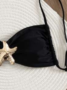 بكيني نسائي مزين بنجمة البحر لأجازة الصيف على الشاطئ