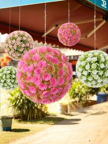 Artificial Boxwood Grass Balls,Simulation Garden Grass Balls,Flower Balls,17cm,6.7inch,Pink,Autumn,Pool Decoration,Wedding Decoration,Mother's Day Decoration,Bright Colour,Easy To Remove,Can Be Used For 1-3 Years,No Need To Take Care Of It,Office Living Room Bedroom Dining Room Decoration,Party Wedding Garden Decoration,Home Decoration,Party School Dormitory Decoration