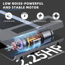 High-Efficiency Brushless Motor Treadmill With LED Display And Countdown Modes, Compact Design, Supports 275lbs Capacity, Ideal For Home Fitness - White - View 6