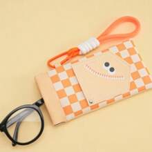 1pc Women's Eyeglasses Case, With Colorful Strap - Portable Eyewear Storage Pouch, Suitable For Mother's Day & Birthday Gift, Daily Accessory, Sunglasses Holder | Fashionable Eyeglass Case | Soft Silicone Box Travel Essentials Travel Accessories Travel Bag Vacation Holiday Back To School School Stuff Sunglasses Women