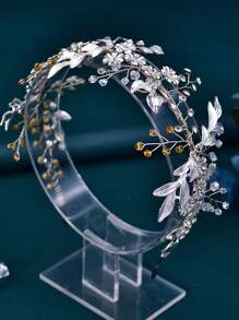 1 Piece Elegant Bride's Diamond Inlaid Shiny Hair Accessory, Suitable For Party Attire, Birthday Gift, Wedding
