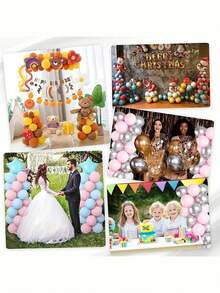 2 Sets Stainless Steel Balloon Telescopic Pillar Stand Table Floating Decoration Kit, Party Decor, Balloon Accessories, Wedding Supplies (Includes Balloon Clip)