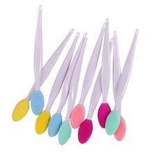 10 件装 唇部磨砂刷 双面迷你硅胶去角质刷 男女通用