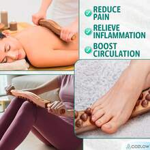 Wood Therapy Massage Cup - Maderoterapia Massager Body Sculpting, Fascia Release & Lymphatic Drainage - Wooden Cupping Massage - Maderotherapy Helps Reduce Cellulite Appearance - 刮痧棒 - 查看 2