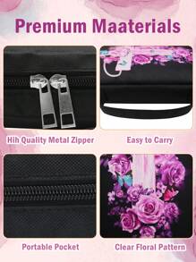 Bible Cover In Multiple Colors, Includes Matching Bookmark, Polyester Fiber Book Case With Handle And Zipper Pocket, Portable Church Bag For Bible Protection, Perfect Gift