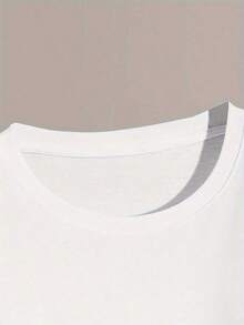 1pcsMen's Round Neck Short Sleeve Casual T-Shirt, Solid Color Minimalist Style, For Daily Wear, Spring/Summer180g-Men's Plus Size Short Sleeve T-Shirt World Cup Football Graphic Summer Tops Casual Loose Tee - 白色 - 查看 5