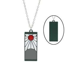 bandai Best-Selling Demon Slayer Pendant Kamado Tanjirou Necklace Boy Anime Cosplay Jewelry Pendant Decoration