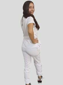 SLIM JOGGER CONJUNTO MEDICO - Blanco - Ver 2