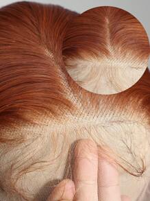 Parrucca da costume di Ognissanti, in fibra sintetica resistente al calore, con pizzo frontale. Lunghezza 32 pollici, capelli lisci neri, rossi o arancioni extra lunghi, adatta per uso quotidiano. Parrucca di alta qualità da donna, adatta a qualsiasi forma del viso e a tutti gli stili, affascinante, sexy e carina.