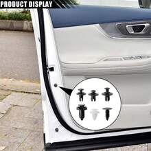 100 PCS Car Bumper Retainer Clips, 6 Type Nylon Fasteners Rivet Replacement Kit, Push-In Screw Bumper Push Rivet Clip With 5 Fastener Removers, Suitable For Many Brands Of Vehicles - Đen và trắng - Xem 7