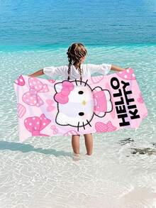 250gsm Super Soft Microfiber Quick Dry Beach Towel, Cute Cartoon Character Printed, Suitable For Beach, Yoga Mat, Sunscreen Shawl, Travel, Camping, Swimming, Picnic, 70*140cm - Multicolor - View 15