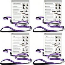 Gradient Fitness Stretching Strap For Physical Therapy, 12 Multi-Loop Stretch Strap 1" W X 8' L, Neoprene Handles, Physical Therapy Equipment, Yoga Straps For Stretching, Leg Stretcher. - Purple_Grey - View 1