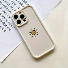 Cartoon Sun Moon Black And White Couple TPU Anti-Drop Mobile Phone Case For 16 15 14 13 12 11 PROMAX PLUS Full Soft Case Anti-Drop XS/ XR/ 7/ 8PLUS/ SE2/ SE3 Couple Simple