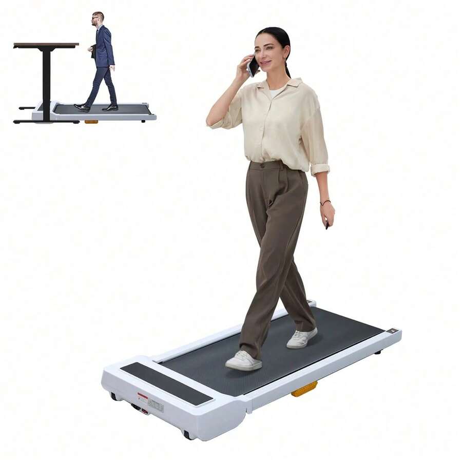 High-Efficiency Brushless Motor Treadmill With LED Display And Countdown Modes, Compact Design, Supports 275lbs Capacity, Ideal For Home Fitness - White - View 1