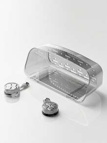 PET transparentes Badezimmer, Dusche, Küche, Toilette Aufbewahrungsregal - 2 Farben (Klar Weiß & Rauchgrau), klebefrei mit Saugnapf-Befestigung und Twist-Lock Luftfreigabe-Technologie, bohrlochfreie Wandmontage ohne Beschädigung, wiederverwendbares Mehrzweck-Aufbewahrungsregal für Gewürzgläser, Toilettenartikel, Toilettenpapier, Badezimmerzubehör, feuchtigkeitsbeständig, platzsparendes Design Rückkehr zur Schule