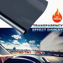 300cm X 50cm Black Window Tint Film Roll - Car & Home Glass Sun Protection, Heat & Glare Reduction For Auto, Truck, RV (118" X 20")