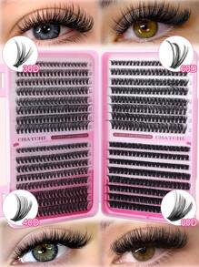 640 D-Curl Personal Eyelash Book Large Capacity 30D+40D+60D+80D 8-16mm Mixed Length Eyelash Curses For Beginners DIY Eyelash Curses Dramatic Volume And Natural Look And Additional Thick And Slender DIY Home Eyelash Extension Set. The Set Includes Adhesive And Seal, Tweezers And Brush The First Choice For Easily Diy Summer Eyelashes At Home