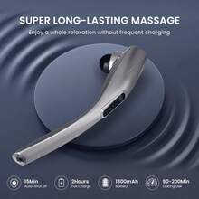 Rechargeable Handheld Neck Massager Cordless Electric Back Massage Tool For Shoulder Foot Leg Calf Gifts For Women And Men - asPic - View 3