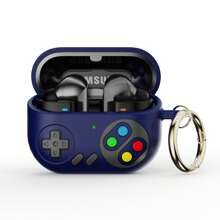 Carcasa protectora de silicona clásica de estilo retro de dibujos animados de 2 mm de grosor, con gancho dorado compatible con Samsung Galaxy Buds3 y Buds3 Pro, anti-caída