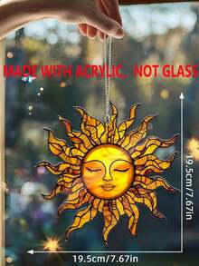 1件亚克力阳光捕捉器窗饰 - 波西米亚风阳光墙饰，春夏、母亲节、婚礼的完美礼物，阳光装饰家居、花园或露台（使用前请撕掉保护膜，材质为亚克力，非玻璃）