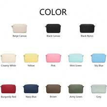Organizer Bag -Lightweight Cosmetic Bag With Ring Clasp, Perfect Travel Makeup Bag For Women,Nylon Stand Up Design - Burgundy Red/Nylon - View 5