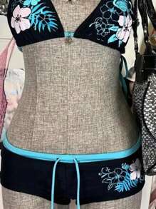 Ensemble 2 pièces fendu maillot de bain femme bikini dos nu, nouveau maillot de bain d'été 2025