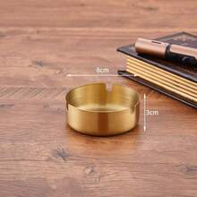 Stainless Steel Round Ashtray - 3.15/3.93/4.72 Inch Round (Silver/Gold), Portable - Suitable For Home, Hotel, Restaurant, Indoor, Outdoor