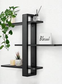 Sich hin- und herbewegende Regale für an der Wand befestigte Regaleinheit Alle Kiefernholz 3-Tier großes Moderne 20in,Regal für Schlafzimmer Wohnzimmer Büro Badezimmer Wohndekoration Speicher Pflanze Fotoanzeige