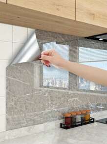 1 Roll Marble Pattern Peel And Stick Wallpaper, Waterproof, Moisture-Proof, Easy To Apply And Clean, Suitable For Bathroom, Kitchen, Living Room, Bedroom Decor