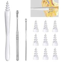 3 In 1 Ear Wax Removal Tool 2024 QGrips Ear Wax Removal Reusable And Washable Replacement Soft Silicone Tips For Cleaner Earwax Ear Wax Removal Kit Contains 3 Types Of Ear Cleaner Tools -It Is Important For Beauties - 如圖 - 查看 1