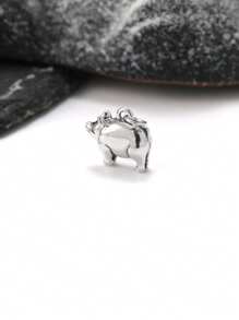 1 pieza Único y sencillo Colgante de cerdo de plata de ley 925 DIY como regalo de joyería fina para mujeres