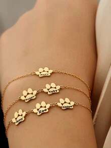 Personalized Paw Print Name Necklace, Personalized Tiny Dog Paw Necklace, Minimalist Paw Necklace, Animal Necklace, Pet Necklace,Christmas Gift Supplies